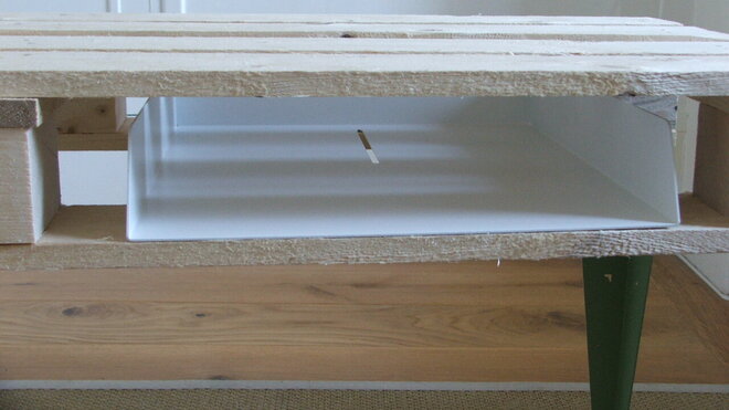 Vue d'ensemble du montage du tiroir.